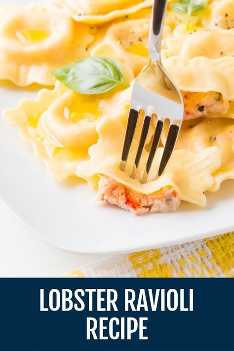 Lobster Ravioli Filling, Homemade Lobster Ravioli, Ravioli Ideas, Lobster Ravioli Recipe, Mantu Recipe, Ravioli Recipes, Butter Sage Sauce, Wassail Recipe, Sage Sauce