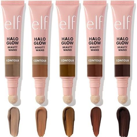 e.l.f. Halo Glow Contour Beauty Wand Foundation Elf Makeup Contour, Elf Halo Glow Contour, Halo Glow Blush, Halo Glow Contour, Contour Wand, Sunkissed Makeup, Best Makeup Brands, Halo Glow, E.l.f. Cosmetics