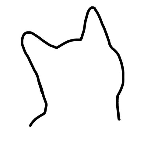 Tattoo Ideas Outline Simple, Cat Head Tattoo Simple, Cat Ear Outline Tattoo, Cat Head Outline, Cat Outline Tattoo, Arizona Tattoo, Head Outline, Cat Outline, Outline Tattoo