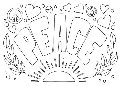 Coloring page peace laurel branch sunris... | Premium Vector #Freepik #vector #sketch #hand-drawing #kids-sketch #color-book Peace Drawing Ideas Sketch, Peace Coloring Pages, Peace Sketch, Kids Sketch, Mindful Colouring, Word Doodles, Precious Moments Coloring Pages, Laurel Branch, Drawing Kids