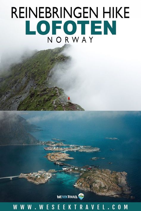 Hiking Reinebringen (448 meters) in Lofoten reveals breathtaking views of Reine’s fishing village & surrounding fjords and lakes, offering one of the most iconic panoramas in Norway. | hiking in lofoten | reinebringen hike | lofoten best hikes | best hikes in lofoten | lofoten reinebringen | reinebringen norway | reinebringen, lofoten, norway | lofoten islands hiking Norway Itinerary Summer, Reine Lofoten Norway, Reinebringen Norway, Trolltunga Norway Hiking, Kvalvika Beach Norway, Scotland Hiking, Hiking Europe, Waterfall Trail, Adventure Guide