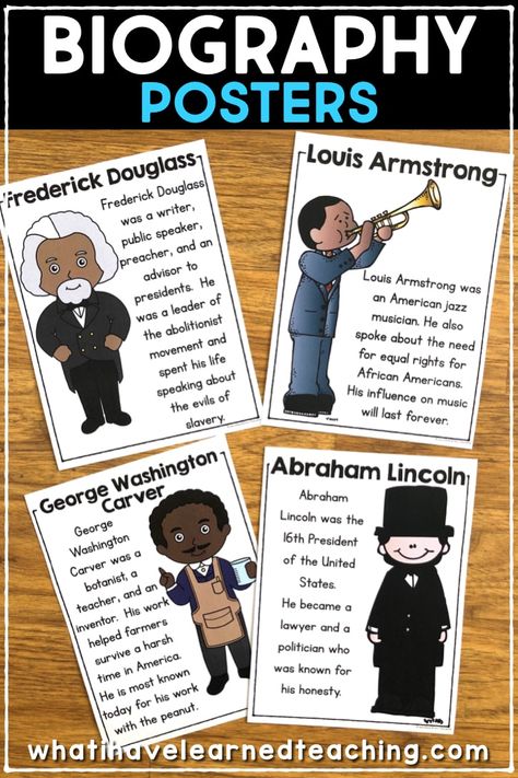 These biography reading passages and comprehension activities include resources for students to learn about famous Americans. The biographies of famous people are specifically written for kids to learn the life story of influential people, including presidents, leaders, inventors, women, civil rights activists, and more. #biographies #biographpassage #readingpassage #biographyreport Famous Inventors For Kids, Biography Project Elementary, Inventors Activities, Biographies For Kids, People Activity, Pyp Classroom, Biography Activity, Biography Report, Famous People In History