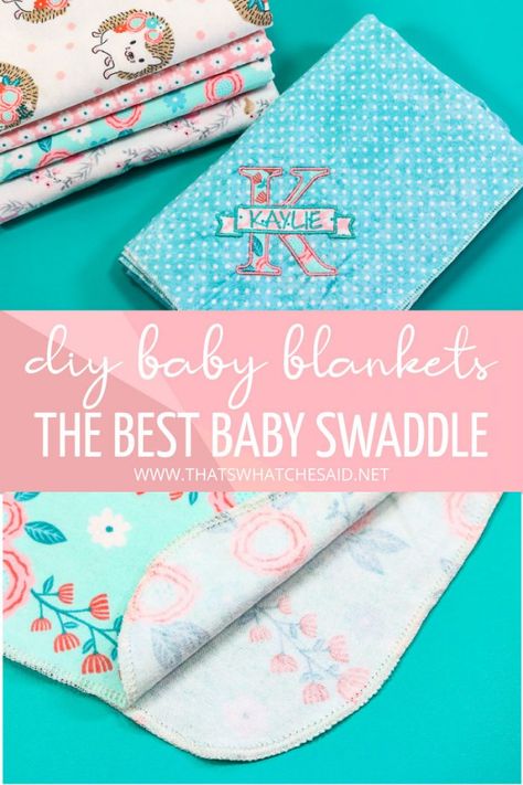 Diy Baby Blankets, Receiving Blankets Diy, Swaddle Blanket Pattern, Baby Swaddle Pattern, Swaddle Blanket Size, Baby Quilts To Make, Machine Embroidery Designs Projects, Best Baby Blankets, Diy Baby Blanket