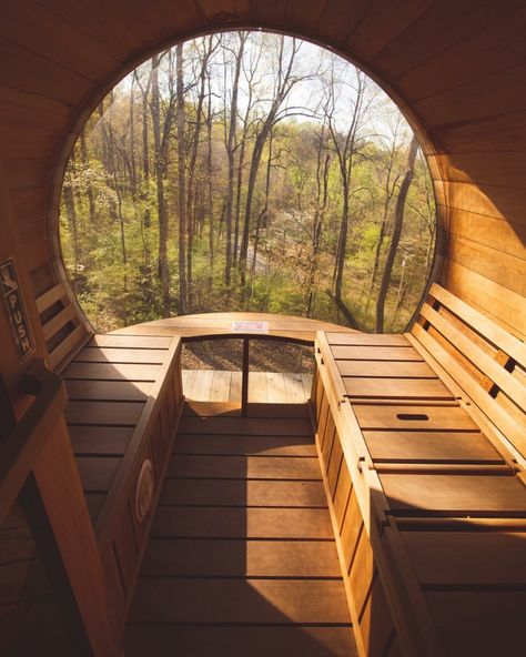 These Amazing Sauna Pods Are A Fantastic Way To Relax In Hocking Hills Yurt Sauna, Mobile Sauna, Spa Interior, Hocking Hills, Wellness Spa, Ways To Relax, Yurt, Weekend Getaways, Interior Ideas