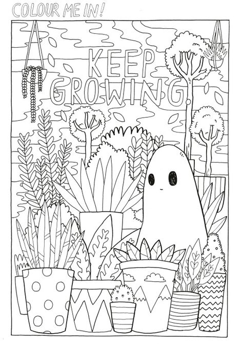 THE SAD GHOST CLUB BLOG Cozy Prints, Aesthetic Colouring Pages Printable, Ghost Coloring, Aesthetic Coloring Pages, Coloring Pages Aesthetic, Pages Aesthetic, Space Doodles, A Coloring Page, Shingle Colors