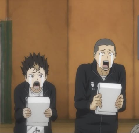 Nishinoya And Tanaka, Funny Haikyuu, Imessage Sticker, Haikyuu Icons, Nishinoya Yuu, Haikyuu Meme, Haikyuu Volleyball, Netflix Anime, Haikyuu Funny