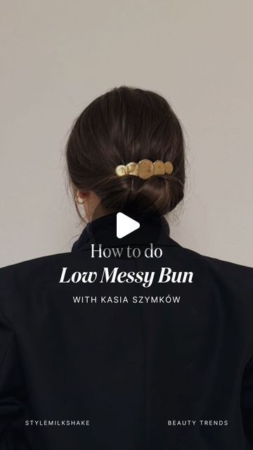 FASHION & WELL-BEING on Instagram: "Save for later 🥂 Low Messy Bun Tutorial with @jestem_kasia. #stylemilkshake #buntutorial #howtodobun #hairstyletutorial #hairstyletutorials #hairstyleideas" Messy Low Bun Tutorial, Low Messy Bun Tutorial, Low Bun Tutorial, Messy Low Bun, Scrunchie Bun, Low Bun Tutorials, Low Messy Bun, French Bun, Bun Outfit