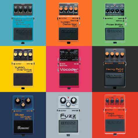 What Type of Guitar Effects Pedals Do You Need? - PowerOn Bass Guitar Case, Diy Guitar Pedal, Boss Pedals, Marshall Amps, Rare Guitars, Types Of Guitar, Signature Guitar, Guitar Rig, Pedal Board