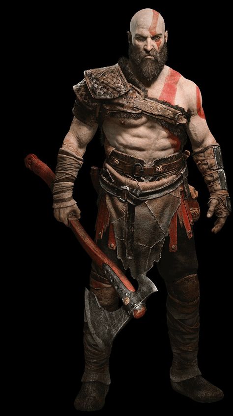 Kratos (old) Old Kratos, Forgotten Realms, Character Portraits, Samurai Gear, Vikings, Design Elements, Pop Culture, Batman, Character Design