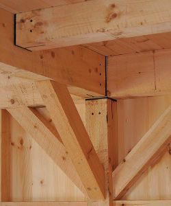 Build an Antique-Style Post-and-Beam Shed with Modern Construction Details - Fine Homebuilding Modern Post And Beam, Post And Beam Shed, Barn Conversion Interiors, Timber Frame Joinery, Post And Beam Construction, Post Frame Construction, Fine Homebuilding, Deck Framing, Modern Construction