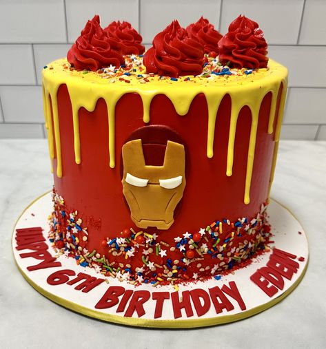 Ironman Themed Birthday Party, Iron Man Birthday Party Ideas, Ironman Birthday Party, Ironman Birthday Cake, Iron Man Cake Ideas, Iron Maiden Cake Birthday, Iron Man Cake Design, Easy Ironman Cake, Ironman Party