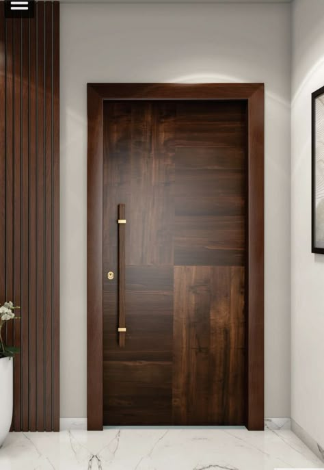 Veneer Door Design, Indian Main Door Designs, Main Door Design Photos, Modern Main Gate Designs, House Front Door Design, House Window Design, House Main Door Design, Single Door Design, Door Design Photos