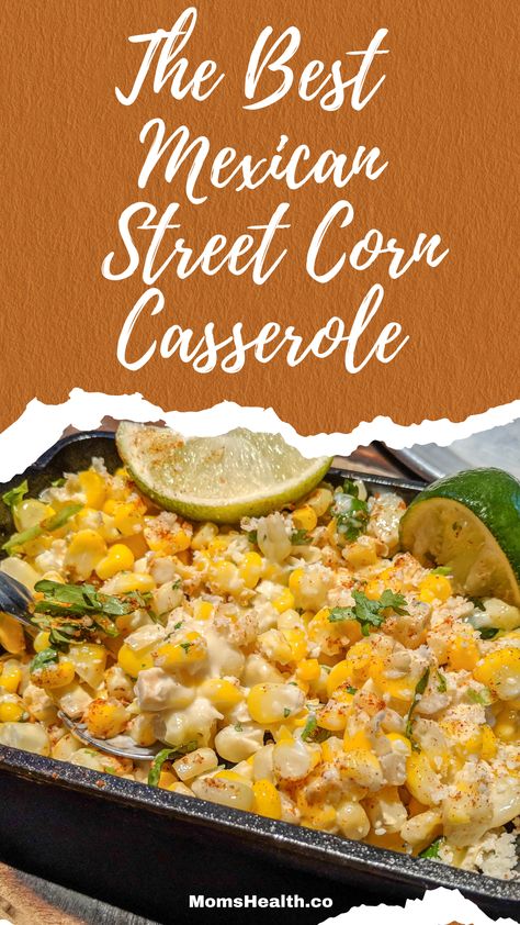 If you're looking for a delicious and easy way to make Mexican Street Corn, then look no further! Our Best Mexican Street Corn Casserole is the perfect combination of flavors, texture and spices that will leave even the pickiest of eaters wanting more. With just a few simple ingredients and a few minutes in the oven, you'll have an unforgettable meal that everyone will love. Make sure to follow us for more delicious recipes and cooking tips! Mexican Street Corn Baked In Oven, Mexican Street Corn From Frozen Corn, Mexican Street Corn With Cream Cheese, Easy Elote Recipe With Canned Corn, Mexican Street Corn Casserole Crockpot, Elote Casserole Street Corn, Mexican Street Corn Oven, Mexican Corn Casserole Recipe, Street Corn Recipe Oven