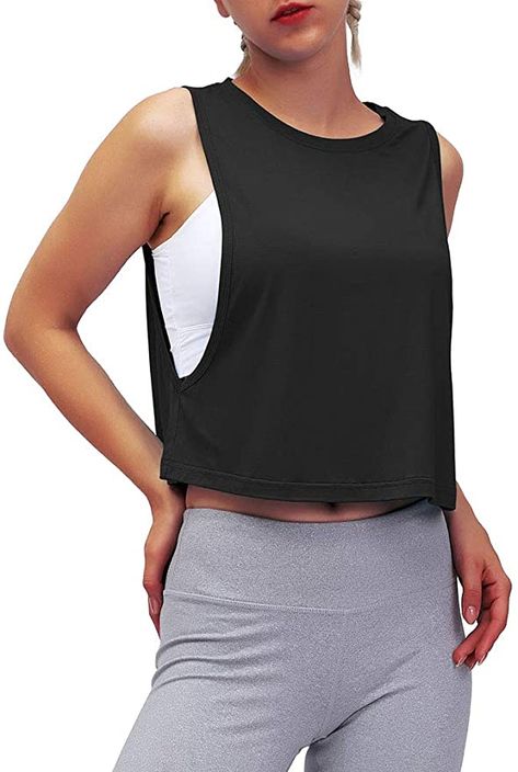 Muscle Crop Top, Workout T Shirts For Women, Cropped Tshirts, Baggy Crop Top, Strong Aesthetic, Women Muscle, Gym Tops Women, Tank Tops Summer, Gym Crop Top