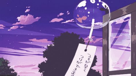 Image Pixel Art, Gif Background, Sky Gif, Bakugou Manga, Animated Banners, Banner Gif, Anime Gifs, Purple Sky, Japanese Aesthetic