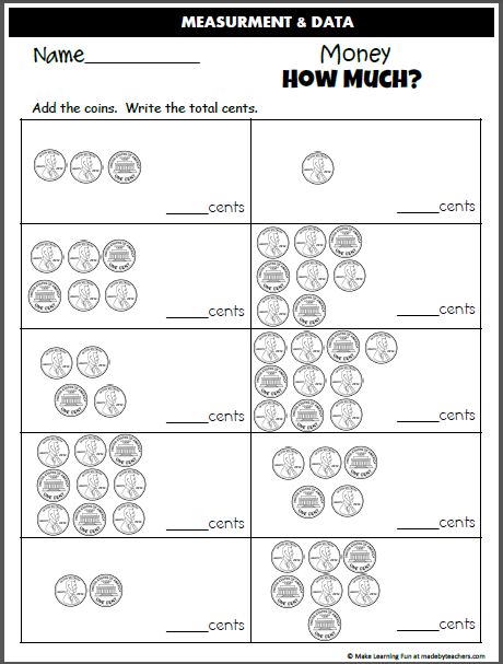 add pennies Penny Worksheet, Aba Worksheets, Counting Pennies, Money Learning, February Themes, Adding Money, Worksheet For Kindergarten, First Grade Math Worksheets, Teaching Mathematics