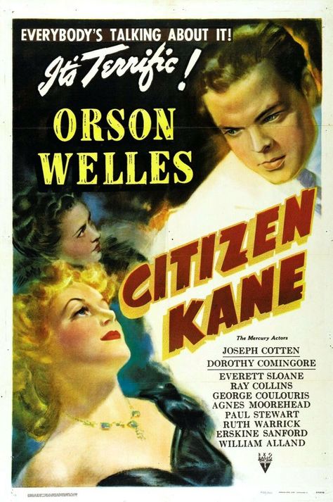 Orson Welles in Iconic 1941 Film Citizen Kane Vintage Movie Poster•#Ad• Citizen Kane Movie Poster, Joseph Cotten, Vintage Films, Dylan Mcdermott, George Peppard, Blake Edwards, Classic Films Posters, Citizen Kane, Agnes Moorehead