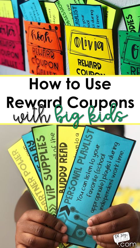 FREE Reward Coupon Organization – Oh hey, ELA! Pbis Ticket Organization, Classroom Reward Tickets, Behavior Rewards For School, 5th Grade Incentive Ideas, Individual Student Behavior Management, Middle School Rewards And Incentives, Classroom Ticket Reward System, Pbis Rewards Incentive Ideas, 5th Grade Classroom Management