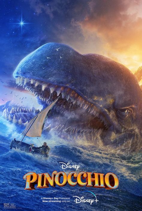 PINOCCHIO (2022) Pinocchio 2022, Pinocchio Disney, Lost Poster, Joseph Gordon Levitt, Sea Monster, Film Disney, Disney Day, Disney Magic Kingdom, Disney Live Action