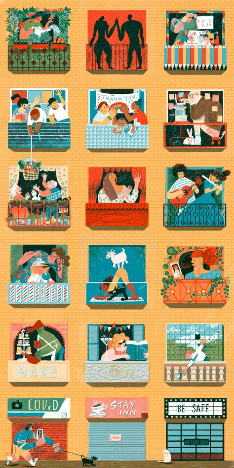 Life goes on on Behance Series Of Illustrations, Series Illustration, Illustration Series, Naive Illustration, Procreate Ipad Art, Comic Layout, Posca Art, Infographic Illustration, Picture Books Illustration