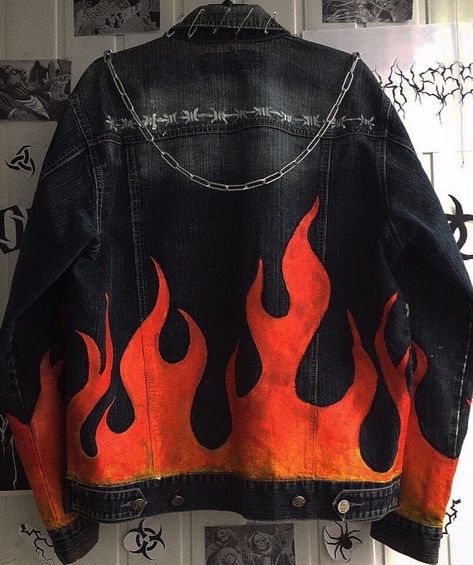 Last Minute Kostüm, Custom Jeans Diy, Appliqué Ideas, Classy Clothing, Man Jacket, Diy Denim Jacket, Painted Clothes Diy, Painted Clothing, Diy Vetement