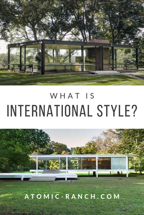 International Style Interior Design, International Style Architecture, Interior Design Basics, Midcentury Architecture, Design Basics, Modern Style Homes, International Style, Chicago Architecture, Brutalism