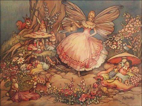 Fairy Folk, Fairy Stuff, Fairy Paintings, Fairy Illustration, Fairytale Fantasies, Fairytale Illustration, Vintage Fairies, Fairy Magic, Flower Fairies