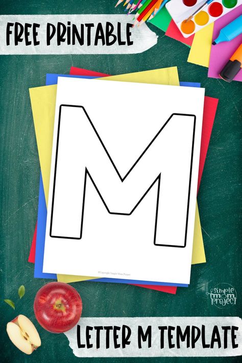 Do you want to step up your alphabet activities this … Free Printable Uppercase Letter M Template Read More » The post Free Printable Uppercase Letter M Template appeared first on Simple Mom Project. Letter M Craft Preschool, Letter M Lesson Plans Preschool, M Printable Letter, Letter M Template Free Printable, Preschool Letter M Crafts, Letter M Free Printable, Letter M Preschool Crafts, Letter M Crafts For Kindergarten, Letter M Activities For Kindergarten