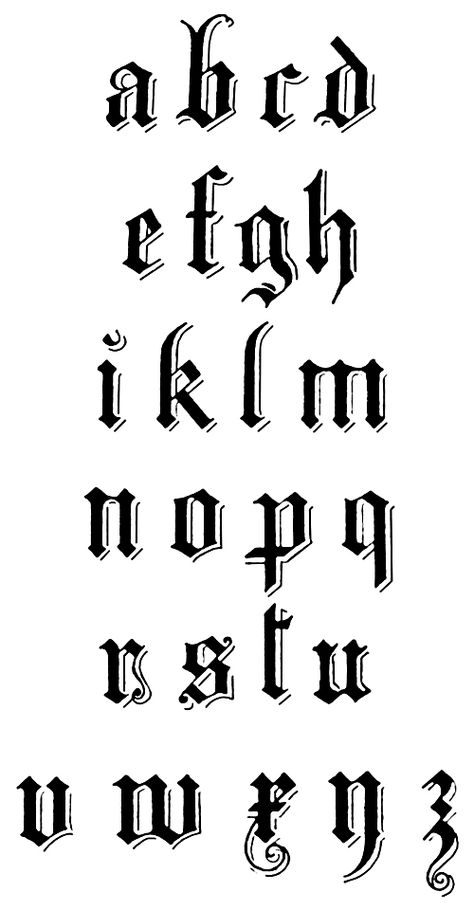 Gothic Alphabet :: Durer 16th Century Gothic - Lower Case Old English Alphabet, Gothic Alphabet, Tattoo Fonts Alphabet, Calligraphy Fonts Alphabet, Lettering Styles Alphabet, Gothic Lettering, Tattoo Lettering Design, Crafty Fox, Old English Font