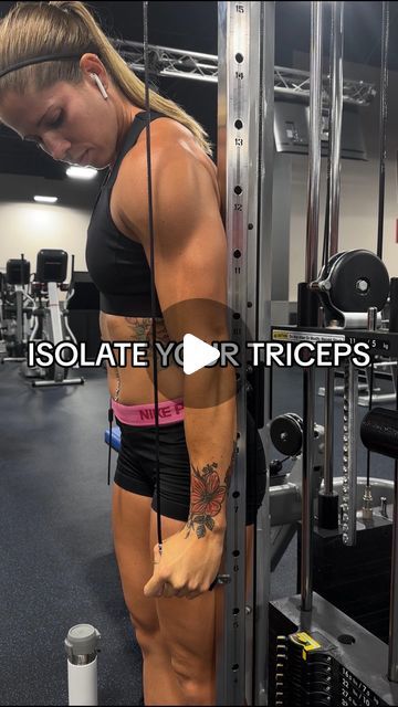 Cable Tricep Workout, Tricep Workout Women, Tricep Extensions, Tricep Extension, Gym Tips, Pro Tip, Triceps Workout, Back And Biceps, Gym Fit