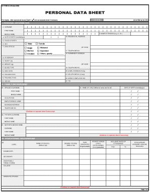 Personal sheet data form - Fill Out and Sign Printable PDF Template | SignNow Personal Data Sheet, Data Form, Infographic Powerpoint, Bio Data, Receipt Template, Pdf Templates, Ipad Tablet, Data Sheets, Printable Signs