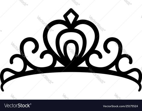 Tiara Illustration, Princess Crown Vector, Tiara Drawing, Royal Diadem, Fondant Crown, Fairy Princess Birthday, Crown Silhouette, Motorcycle Wear, Prince Crown