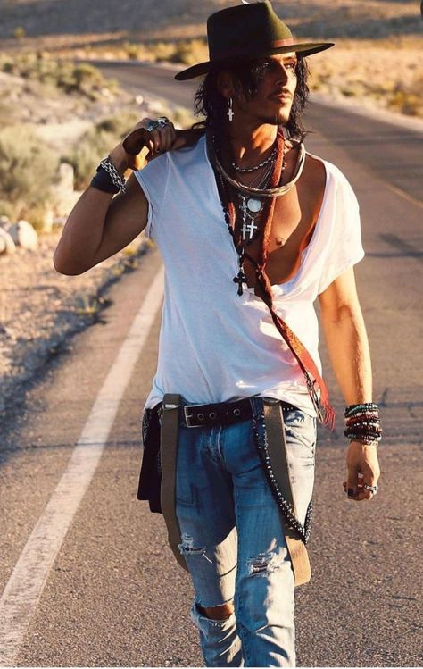 Hippy Man Style, Bohemian Style Clothing Men, Men’s Bohemian Fashion, Gypsycore Outfits Men, Men’s Bohemian Style, Bohemian Men Fashion, Boho Men Style Summer, Bohemian Man Style, Mens Boho Style