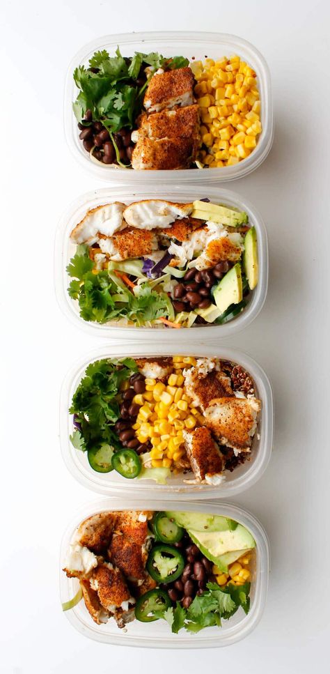 Fish Taco Meal Prep, Fish Prep Meals, Meal Prep With Tilapia, Fish Recipes Meal Prep, Tilapia Lunch Ideas, Fish Meal Prep Ideas Healthy Recipes, Meal Prep With Fish, Tilapia Bowl Recipes, Meal Prep Tilapia