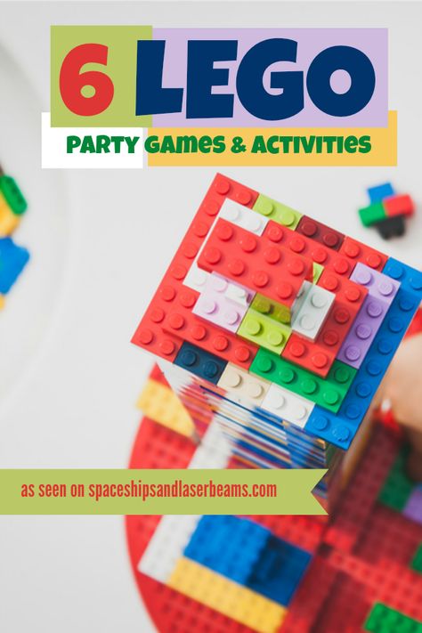 Planning a Lego themed party? Check out this list of great games and activities that will be a hit. Lego Party Games, Boy Birthday Party Ideas, Lego Star Wars Party, Lego Friends Party, Lego Themed Party, Lego Theme, Lego Challenge, Spaceships And Laser Beams, Lego Activities