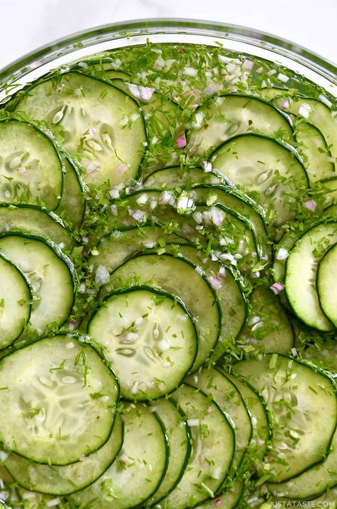 Vinegar Salad Recipes, Grandmas Cucumber Salad, Austrian Cucumber Salad, Hungarian Cucumber Salad Sour Cream, Polish Cucumber Salad, Cucumber Salad Vinegar Sour Cream, Cucmber Salad, Hungarian Cucumber Salad, Weight Watchers Salad