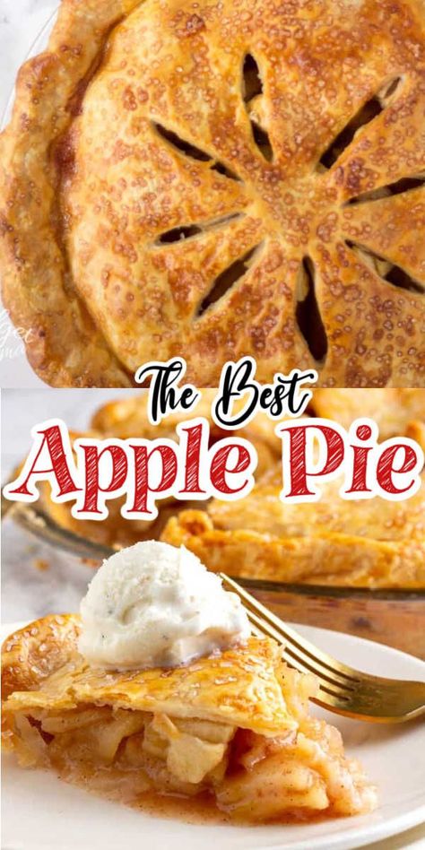 Celebrate fall baking with the best homemade apple pie recipe. With a perfect crust and an apple filling bursting with flavor, this from-scratch pie is sure to impress. As the pie cooks, the filling bakes at the same time, resulting in the most delicious apple pie you've ever tasted. Apple Pie Recipe From Scratch, Best Homemade Apple Pie, Thanksgiving Apple Pie, Easy Apple Pie Recipe, Homemade Apple Pie Recipe, Best Apple Pie Recipe, Perfect Flaky Pie Crust, Classic Apple Pie Recipe, Apple Pie From Scratch