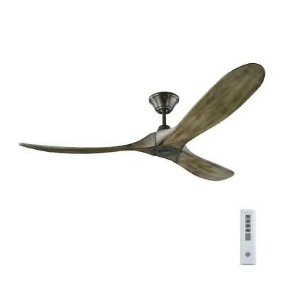 (eBay) Monte Carlo Ceiling Fan W/ Weathered Oak Blades Remote Control 60" Light Grey Coastal Industrial, Ceiling Fan Size, Propeller Ceiling Fan, Ceiling Fans Without Lights, White Ceiling Fan, Black Ceiling Fan, Generation Lighting, Flush Mount Ceiling Fan, Weathered Oak