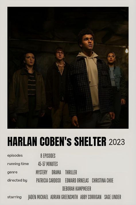 Spoon And Mickey Shelter, Harlan Coben Shelter, Shelter Movie, Shelter Series, 2024 Movies, Minimalist Polaroid Poster, Harlan Coben, Polaroid Poster, Poster Movie