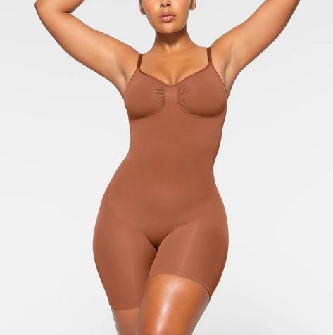 SKIMS Black Friday sale 2023: 8 editor-approved looks to shop now | HELLO! Sculpting Bodysuit, Kardashian Collection, Stretch Satin Dress, High Waisted Briefs, Lace Slip Dress, Shopping Event, Kardashian Style, Brown Fashion, Body Suit