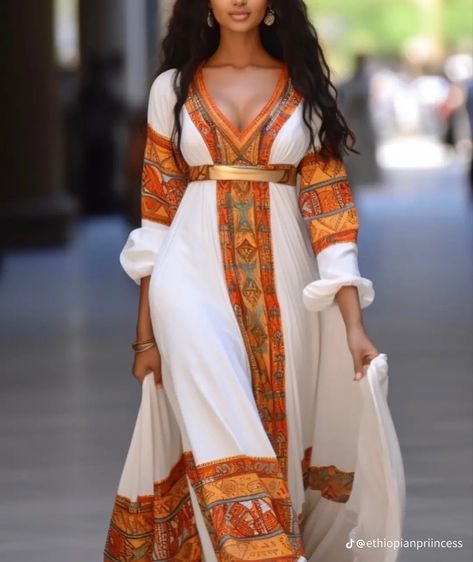 Ethiopian Kaba, Ethiopian Clothes, Eritrean Dress, Ethiopian Clothing, Ethiopian Traditional Dress, Ethiopian Dress, Habesha Kemis, Chic Dress Classy, Stylish Party Dresses