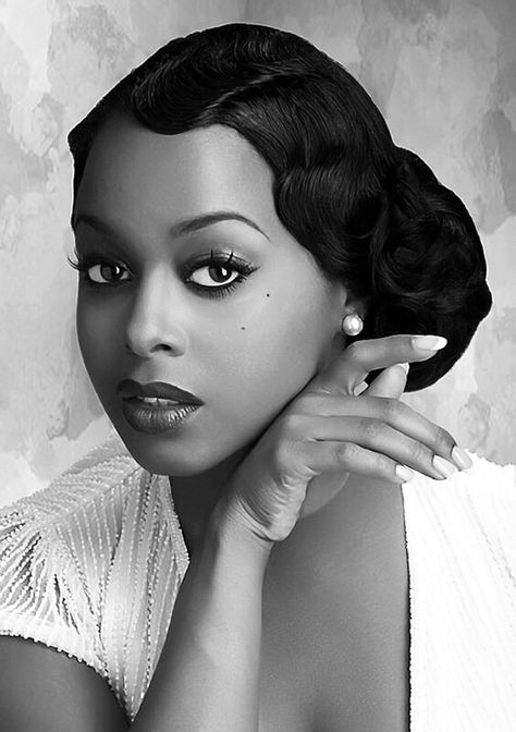 1920 Hair Black Women, 1900s Hairstyles Black Women, 1920s Black Women Makeup, 1920 Hair For Black Women, Old Hollywood Black Women Hairstyles, 1920s Hair Styles For Black Women, 1920s Black Women Fashion, 30s Hairstyles Black Women, Flapper Hair Black Women