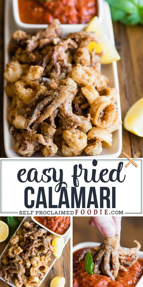 Fried Calamari Recipe Easy, Pan Fried Calamari Recipes, Best Fried Calamari Recipe, Frozen Calamari Recipes, Fried Squid Calamari, Fried Calamari Recipe, Calamari Recipe, Squid Recipes, Calamari Recipes