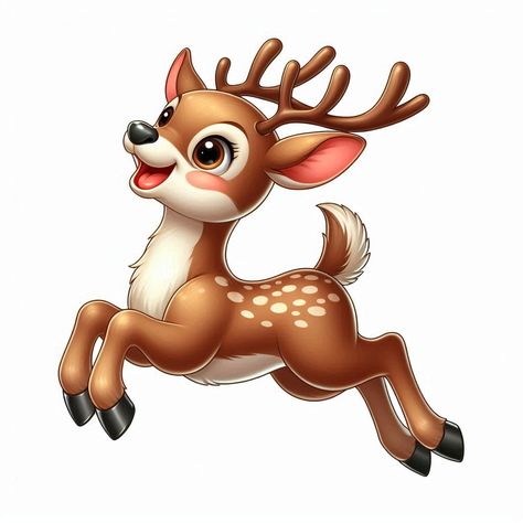 Free Cartoon Characters, Deer Clipart, Stickers Emoji, Flex Design, Christmas Reindeer Decorations, Reindeer Decorations, Free Cartoons, Animal Clipart, Christmas Clipart