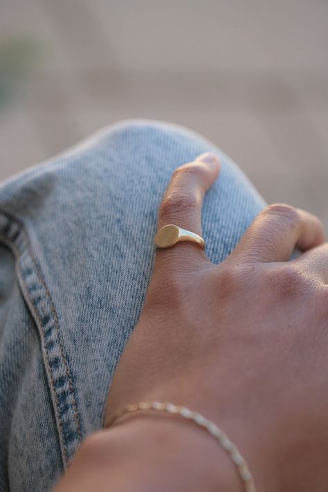 Gold ring, Signet ring, Gold signet ring, Dainty gold ring, 14K Gold ring, Minimalist gold ring, Signet ring for women, Pinky ring http://etsy.me/2nzYPK6 #jewelry #goldring #signetring #signetring #goldsignetring Pinky Rings For Women, Pinky Finger Ring, Silver Pinky Ring, Minimalist Silver Ring, Pinky Signet Ring, Custom Signet Ring, Gold Pinky Ring, Signet Rings Women, Gold Nose Rings