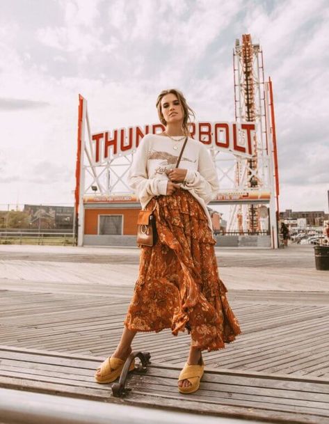 Spell And The Gypsy | Hot news: new collection is here! Folk Outfit, Frill Skirts, Favorite Tv Characters, Boho Brand, Frill Skirt, Bohemian Soul, Spell Designs, Cotton Jumper, Sienna Miller