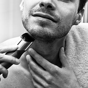 Did you know that brushing your beard against the grain to lift it out of its natural fault will give you the most even trim and stop the hair from growing in various directions? Learn more shaving tips here! | Mary Kay Beards Men, Man Shaving, Beard Shaping, Men Shaving, Beard Shapes, Shaving Tips, Shaving Beard, Long Beards, Beard Life