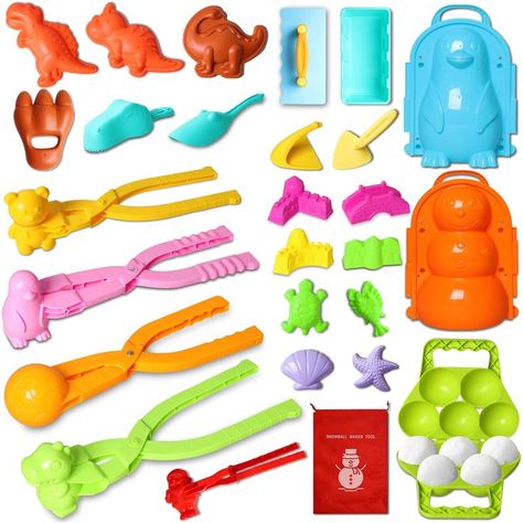 Snowball Maker Snow Toys for Boys Girls, 27PCS Snow Ball Makers Kids Toys with Storage Bag Dinosaur Penguin Snowman Snow Molds Winter Toys for Kids Outdoor, Christmas Stocking Stuffer Birthday Gifts Kids Beach Toys, Snowball Maker, Snow Toys, Best Gifts For Boys, Outdoor Fun For Kids, Snowman Snow, Snow Activities, Snow Ball, Sand Toys