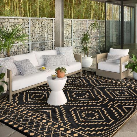 PRICES MAY VARY. 【Stain Resistant & Easy Care】 This outdoor rug is incredibly convenient to maintain—not only does the plastic repel spills and dirt, but it's also easy to wipe away messes or simply hose the rug down. The material is fast-drying, you can enjoy outdoor activities without any hassle. 【Reversible Rug】 Bring a touch of moroccan charm to your outdoor space with our plastic outdoor rug. Its reversible design lets you switch up your decor easily and enjoy different color combinations t Outdoor Rugs Patio Ideas, Outdoor Patio Area, Outdoor Plastic Rug, Camping Rug, Small Outdoor Patios, Garden Deck, Outdoor Rugs Patio, Garage Ideas, Deck Furniture