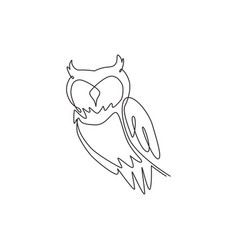 Drawing Elegant, Bird Vector, Logo Identity, Single Line Drawing, Continuous Line Drawing, Owl Bird, Single Line, Continuous Line, Identity Logo